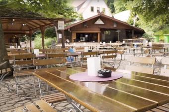 Kurhotel Waldschlößchen - Bar con tavolini all' aperto